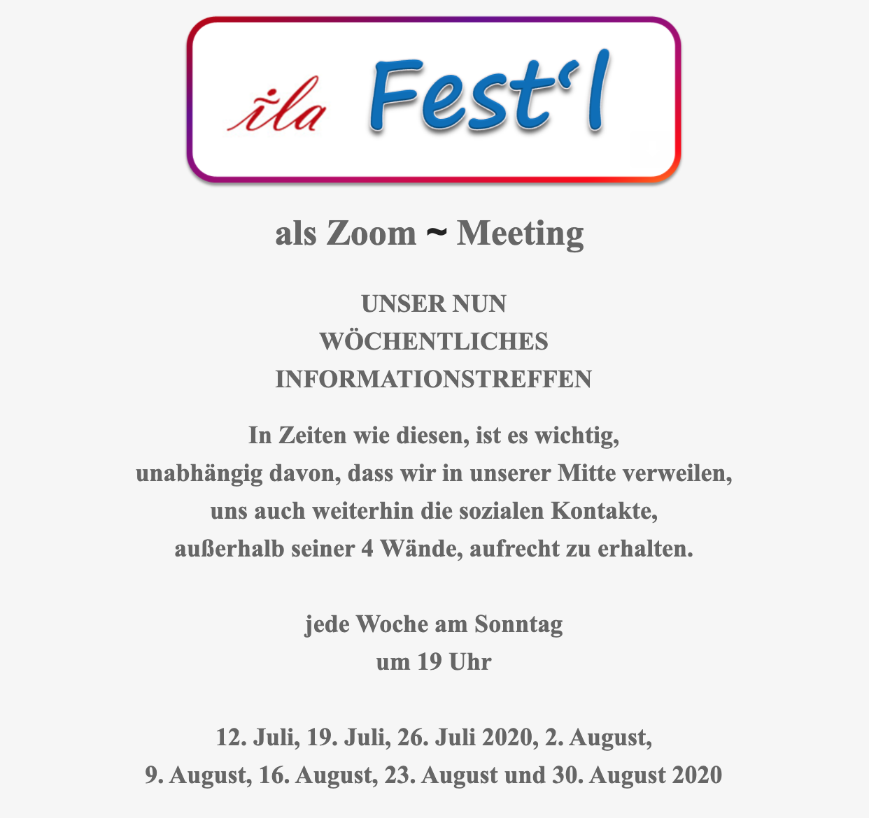 ila Festl Zoom Meeting ila Festl Zoom Meeting